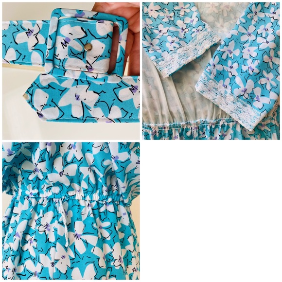 Vintage 80’s Pellini Petites Abstract Floral Midi Dress - Picture 16 of 16